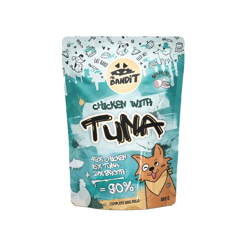 Mr. Bandit CHICKEN with TUNA - mokra karma z kurczakiem i tuńczykiem dla psów dorosłych Mr. Bandit CHICKEN with TUNA - mokra karma z kurczakiem i tuńczykiem dla psów dorosłych